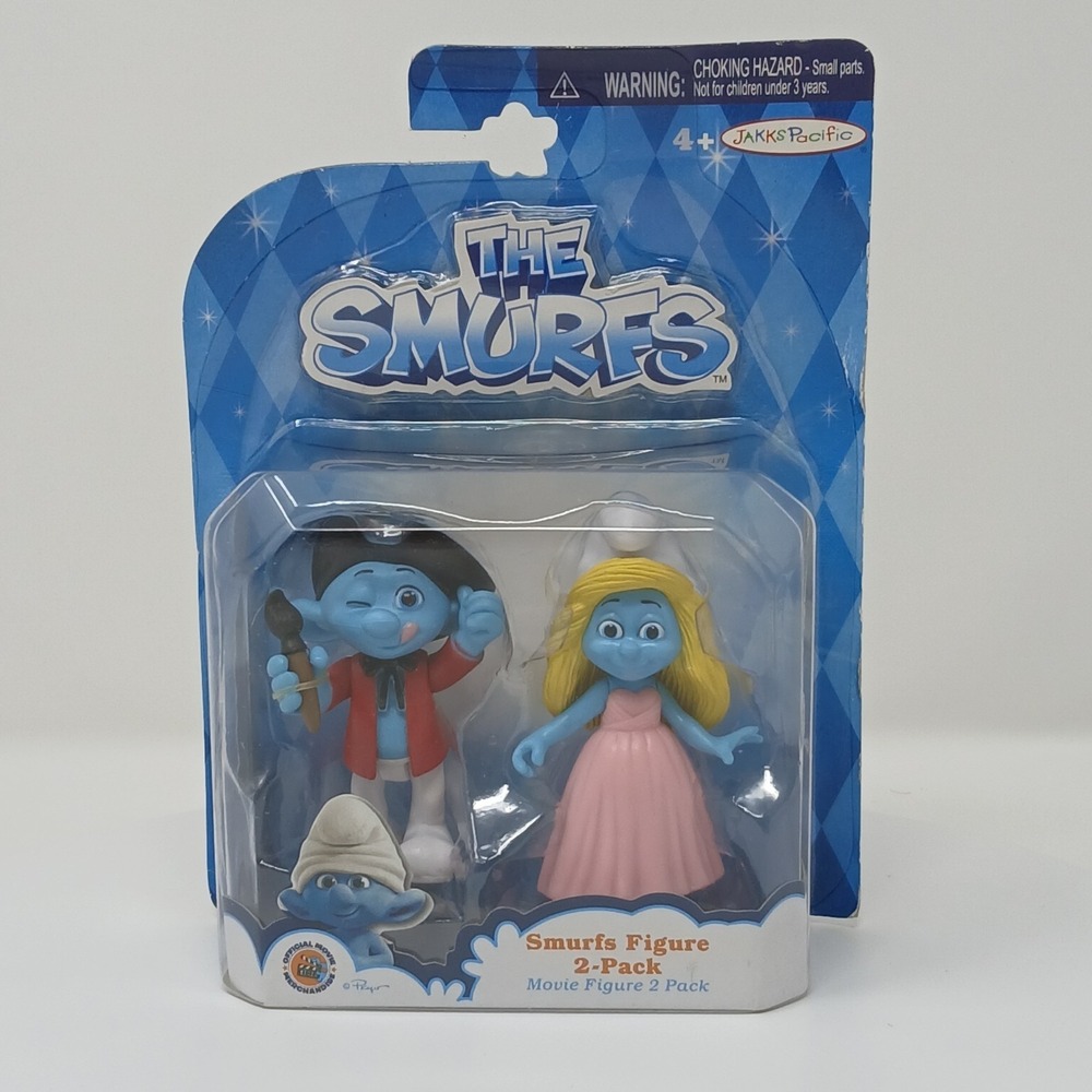 Smurfs The Lost Village Painter Smurf & Smurfette - 2 PACK Figure Set 2013 Movie